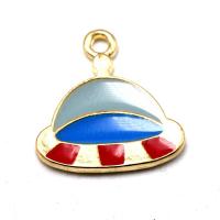 Tibetan Style Enamel Pendants, plated, multi-colored, 20x19x2mm, Sold By PC