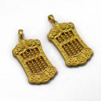 Tibetan Style Pendants, plated, golden, 46x26x6mm, Sold By PC