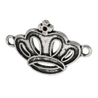 Tibetan Style Connector Setting, Crown, antique silver color plated, DIY & 1/1 loop, silver color, nickel, lead & cadmium free, 30x20x3mm, Hole:Approx 2.5mm, Sold By KG