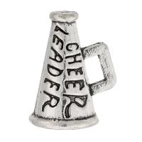 Tibetan Style Message Pendants, Loudspeaker, antique silver color plated, Unisex, silver color, nickel, lead & cadmium free, 11x15x9mm, Hole:Approx 2mm, Sold By KG