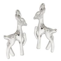 Tibetan Style Animal Pendants, Deer, antique silver color plated, Unisex, silver color, nickel, lead & cadmium free, 12.50x22x5mm, Hole:Approx 2mm, Sold By KG