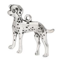 Tibetan Style Animal Pendants, Dog, antique silver color plated, Unisex, silver color, nickel, lead & cadmium free, 29x29x2mm, Hole:Approx 2mm, Sold By KG