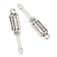 Tibetan Style Pendants, Screwdriver, antique silver color plated, Unisex, silver color, nickel, lead & cadmium free, 6x31x4mm, Hole:Approx 2mm, Sold By KG
