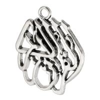 Tibetan Style Hollow Pendants, antique silver color plated, Unisex, silver color, nickel, lead & cadmium free, 32x39x4mm, Hole:Approx 3mm, Sold By KG