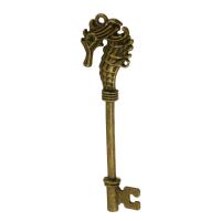 Zinklegering Key Hangers, Zinc Alloy, Sleutel, antiek brons plated, uniseks, nikkel, lood en cadmium vrij, 20x71x5mm, Gat:Ca 2mm, Verkocht door KG