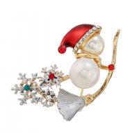 Zinc Alloy Brooches with Shell plated & with rhinestone nickel lead & cadmium free Sold By PC