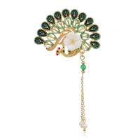 Enamel Brooch, Tibetan Style, with Shell & Freshwater Pearl, gold color plated, different styles for choice & with rhinestone, mixed colors, nickel, lead & cadmium free, Sold By PC