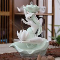 Backflow Incense Burner, Porcelain, handmade, for home and office & durable & multifunctional, more colors for choice, 160x85x180mm, Sold By PC