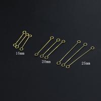 Stainless Steel Eyepins, 304 Stainless Steel, Vacuum Ion Plating, DIY & Unisex & different size for choice, golden, Sold By PC