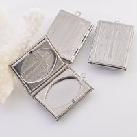 Fashion Locket Pendants, 304 Stainless Steel, Rectangle, polished, fashion jewelry & DIY & Unisex & different size for choice & different styles for choice, original color, Sold By PC