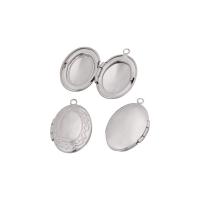 Fashion Locket Pendants, 304 Stainless Steel, polished, fashion jewelry & DIY & Unisex, original color, 25x15mm, Sold By PC