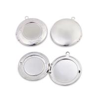 Fashion Locket Pendants, 316 Stainless Steel, Round, polished, fashion jewelry & DIY & Unisex, original color, 32mm, Sold By PC
