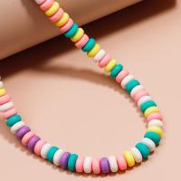 Polymer Ton Perlen , Abakus,Rechenbrett, DIY, gemischte Farben, 6x3mm, ca. 110PCs/Strang, verkauft per ca. 12.99 ZollInch Strang