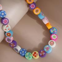 Polymer Ton Perlen , DIY, gemischte Farben, 10x4mm, ca. 40PCs/Strang, verkauft per ca. 15.75 ZollInch Strang