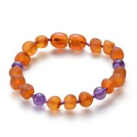 Amber Bracelet with Gemstone handmade for baby & fashion jewelry Length Approx 5.9 Inch Sold By PC