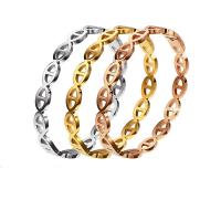Titanium Steel Bangle Donut Vacuum Plating fashion jewelry & for woman Sold By PC