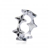 Brass Open Finger Ring platinum color plated Adjustable & Unisex silver color Sold By PC