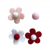 Hair Accessories DIY Findings, Felt, Flower, handmade, more colors for choice, 8mm, Sold By PC