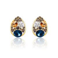 Cubic Zirconia Micro Pave Brass Earring 14K gold plated micro pave cubic zirconia & for woman Sold By PC
