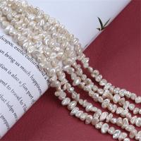 Keshi Cultured Freshwater Pearl Beads, irregular, DIY, white, 5-6mm, Sold Per Approx 14-15 Inch Strand