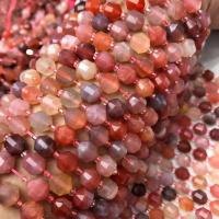 Yanyuan Agate Beads, polished, Star Cut Faceted & DIY, red, Sold Per Approx 38 cm Strand