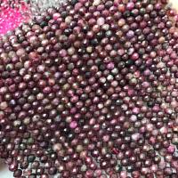 Turmalin Perle, poliert, Star Cut Faceted & DIY, rot, 4x5.80mm, verkauft per ca. 38 cm Strang