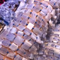 Perle Agate dentelle naturelle, agate lace, cadre, poli, DIY, violet, 10x10mm, Vendu par Environ 38 cm brin