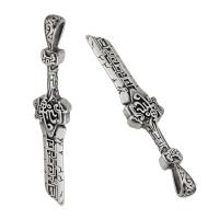 Stainless Steel Pendants 316 Stainless Steel Sword fashion jewelry & DIY & blacken black Approx 5mm Sold By PC