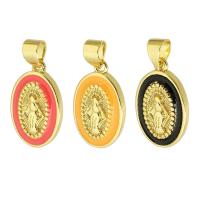 Brass Jewelry Pendants gold color plated fashion jewelry & DIY & enamel Approx 4mm Sold By Lot