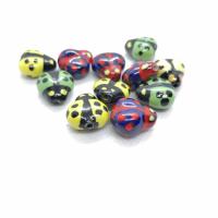 Porcelain Jewelry Beads, Ladybug, DIY, more colors for choice, 14x16mm, Approx 100PCs/Bag, Sold By Bag