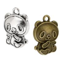 Tibetan Style Animal Pendants, Panda, plated, Unisex, more colors for choice, nickel, lead & cadmium free, 14x21x4mm, Hole:Approx 2mm, Approx 400PCs/Bag, Sold By Bag