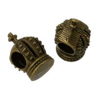 Zinc Alloy Large Hole Bead Crown antique bronze color plated DIY nickel lead & cadmium free Approx 5mm Sold By KG