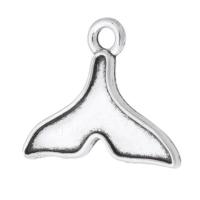 Tibetan Style Pendants, Mermaid tail, antique silver color plated, Unisex, silver color, nickel, lead & cadmium free, 17x14x2mm, Hole:Approx 2mm, Sold By KG