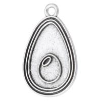 Tibetan Style Pendants, Teardrop, antique silver color plated, Unisex, silver color, nickel, lead & cadmium free, 18x27.50x1.50mm, Hole:Approx 2mm, Sold By KG