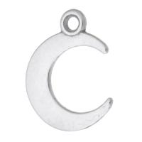 Tibetan Style Moon Pendants, antique silver color plated, Unisex, silver color, nickel, lead & cadmium free, 15x19x1mm, Hole:Approx 2mm, Sold By KG