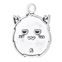 Tibetan Style Animal Pendants, antique silver color plated, Unisex, silver color, nickel, lead & cadmium free, 17.50x22x1.50mm, Hole:Approx 2mm, Sold By KG