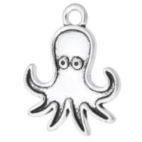 Tibetan Style Animal Pendants, Octopus, antique silver color plated, Unisex, silver color, nickel, lead & cadmium free, 16x20x2mm, Hole:Approx 2mm, Sold By KG
