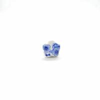 Glazirane porculanske perle, Porculan, Cvijet, možete DIY & decal, više boja za izbor, 15x6mm, Približno 100računala/Torba, Prodano By Torba