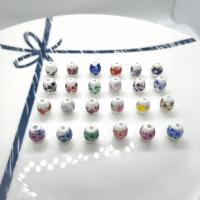 Glazed Porcelain Beads, barrel, DIY & decal, more colors for choice, 8x10mm, Approx 100PCs/Bag, Sold By Bag