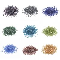 Plated Glass Seed Beads, Glass Beads, Round Bugle, DIY, more colors for choice, nickel, lead & cadmium free, 3-5mm, Approx 1000PCs/Bag, Sold By Bag