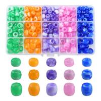 Acryl Schmuck Perlen, rund, DIY, gemischte Farben, frei von Nickel, Blei & Kadmium, 174x100x21.50mm, ca. 265PCs/Box, verkauft von Box