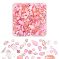 Mixed Acrylic Beads, with Plastic Box, DIY, more colors for choice, 82x82x27mm, Sold By Box