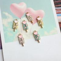 Tibetan Style Enamel Pendants, Ice Cream, gold color plated, DIY, more colors for choice, nickel, lead & cadmium free, 9x22mm, 50PCs/Bag, Sold By Bag