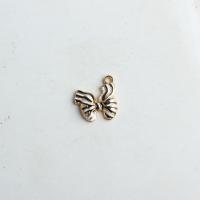 Zinc Alloy Enamel Pendants Bowknot gold color plated DIY nickel lead & cadmium free Sold By Bag