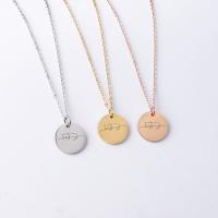 Stainless Steel Jewelry Necklace 304 Stainless Steel Round Vacuum Ion Plating fashion jewelry & Unisex 1.5mm 20mm Length Approx 17.72 Inch Sold By PC