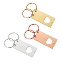 Stainless Steel Key Clasp 304 Stainless Steel Vacuum Ion Plating 2 pieces & fashion jewelry & Unisex 12*50mm 25mm Sold By Set