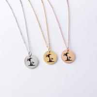 Stainless Steel Jewelry Necklace 304 Stainless Steel Round Vacuum Ion Plating fashion jewelry & Unisex 1.5mm 20mm Sold Per Approx 17.72 Inch Strand
