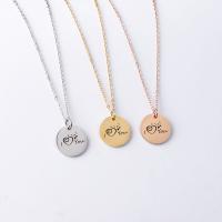 Stainless Steel Jewelry Necklace 304 Stainless Steel Round Vacuum Ion Plating fashion jewelry & Unisex 1.5mm 20mm Length Approx 17.72 Inch Sold By Bag