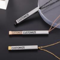 Stainless Steel Jewelry Necklace 304 Stainless Steel with 1.97inch extender chain Vacuum Ion Plating fashion jewelry & Unisex 45*6mm 41*5mm Sold Per Approx 19.69 Inch Strand