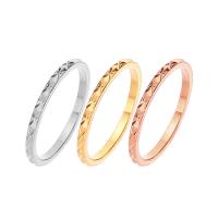 Titanium Steel Finger Ring, Round, Vacuum Plating, fashion jewelry & different size for choice & different styles for choice, more colors for choice, Sold By PC